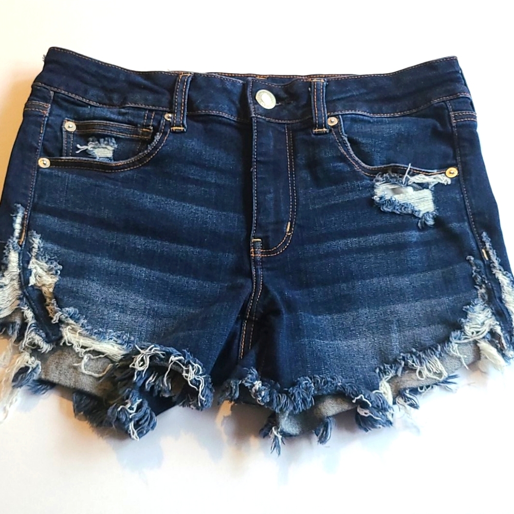 American Eagle Stretch Ripped Jean Shorts